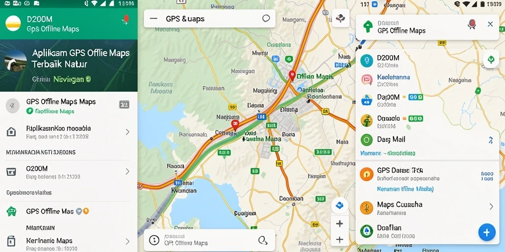 Antarmuka pengguna D200M yang intuitif untuk navigasi GPS.