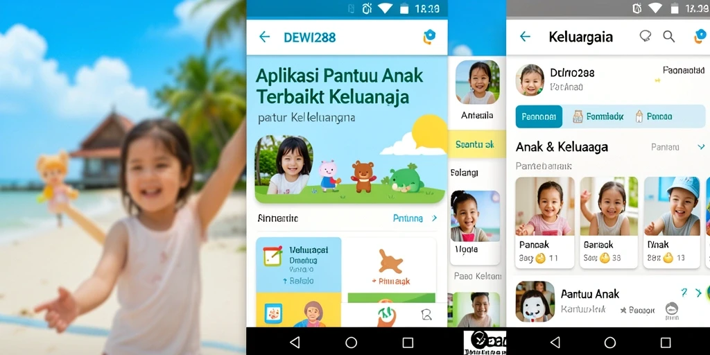 Screenshot antarmuka DEWI288 menunjukan fitur Pantau Anak yang intuitif.