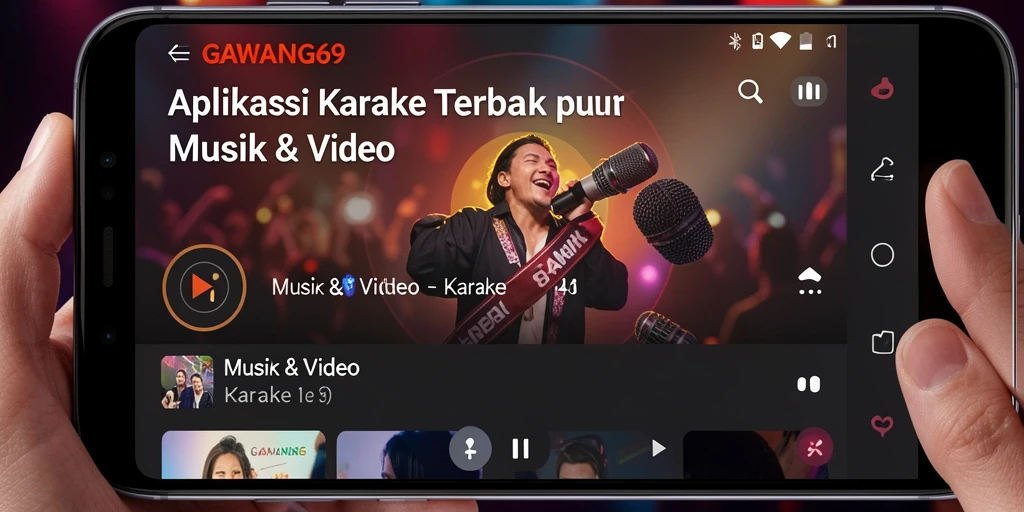 Tampilan antarmuka GAWANG69 yang modern dan intuitif untuk karaoke.