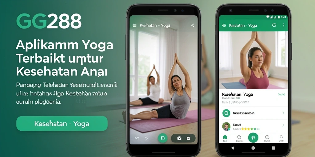 Antarmuka aplikasi GG288 yang menarik dan fungsional untuk latihan Yoga.