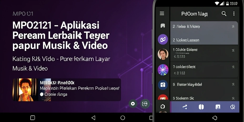 Tampilan antarmuka MPO2121 yang intuitif dan fungsional untuk perekaman layar.