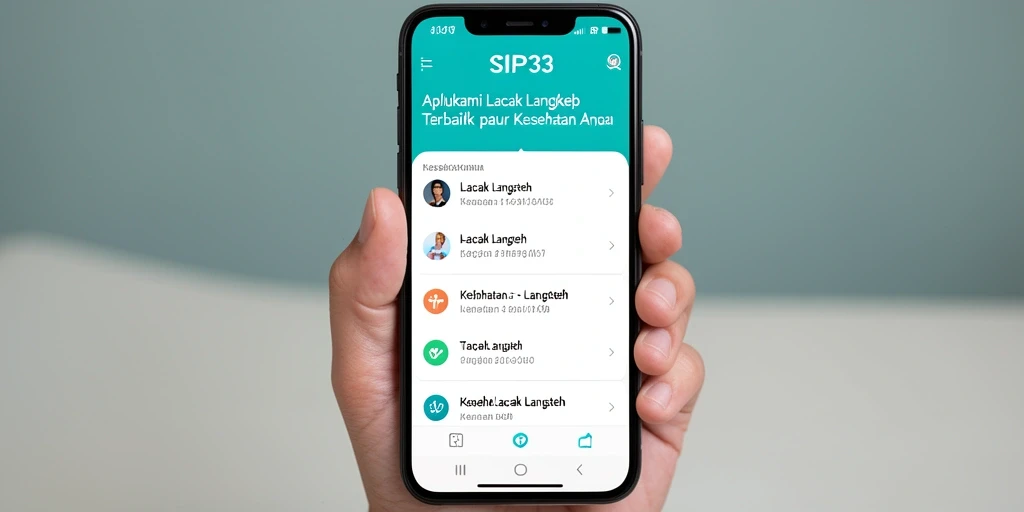 Tampilan antarmuka SIP33 yang menarik dan informatif untuk pelacakan langkah.